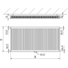 Mexen CC21 Plattenheizkörper 600 x 1000 mm, unterer Mittelanschluss, 1282 W, weiß - W6C21-060-100-00