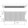 Mexen CC22 Plattenheizkörper 300 x 500 mm, mittlerer unterer Anschluss, 467 W, weiß - W6C22-030-050-00