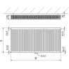 Mexen CC22 Plattenheizkörper 500 x 400 mm, mittiger unterer Anschluss, 570 W, weiß - W6C22-050-040-00