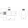 Mexen T Eckventil für Armaturen 1/2"x3/8", Chrom - 79973-00
