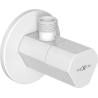 Mexen T Eckventil für Armaturen 1/2"x3/8", weiß - 79973-20