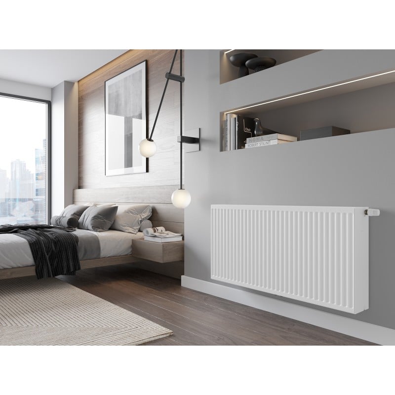 Mexen CC33 Plattenheizkörper 900 x 400 mm, mittiger unterer Anschluss, 1273 W, weiß - W6C33-090-040-00