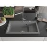 Mexen Omar Granitspüle 1-Kammer 800 x 480 mm, grau, Siphon Chrom - 6520801005-71