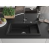 Mexen Omar Granitspüle 1-beckig 800 x 480 mm, schwarz, Siphon Chrom - 6520801005-77