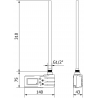 Mexen FA-J1229 elektrische Heizung 300 W, weiß - W959-0300-20