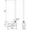 Mexen FA-J1229 300 W Elektroheizung, schwarz - W959-0300-70