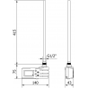 Mexen FA-J1229 Elektrische Heizung 450 W, weiß - W959-0450-20