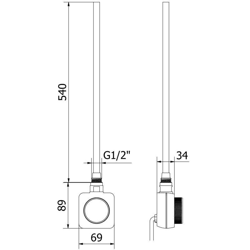 Mexen FA-FD14 Elektrische Heizpatrone 600 W, weiß - W956-0600-20