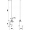 Mexen FA-BG8 elektrischer Heizstab 600 W, weiß - W957-0600-20