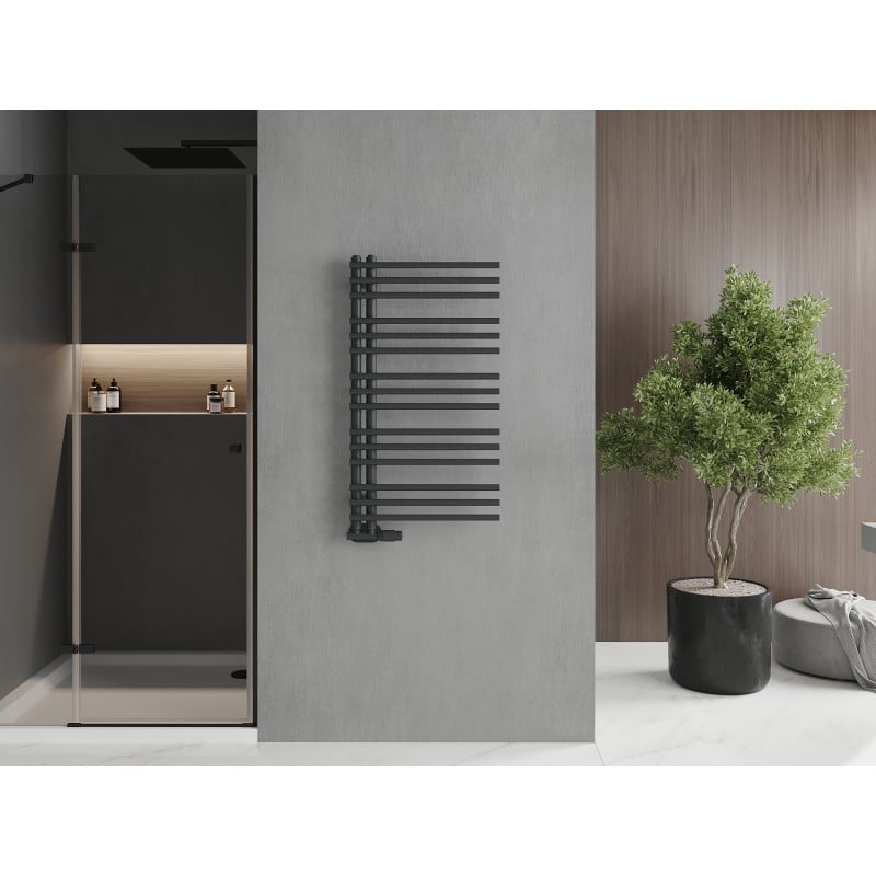 Mexen Neptun dekorativer Badezimmerheizkörper 900 x 500 mm, 369 W, anthrazit - W101-0900-500-00-66