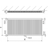Mexen CC11 Plattenheizkörper 300 x 1400 mm, mittlerer Unteranschluss, 684 W, Anthrazit - W6C11-030-140-66