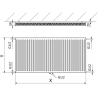 Mexen CC11 Plattenheizkörper 400 x 1100 mm, mittlerer unterer Anschluss, 713 W, Anthrazit - W6C11-040-110-66