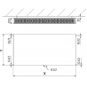Mexen Flat CCF22 Plattenheizkörper 400 x 1100 mm, mittlerer unterer Anschluss, 1252 W, weiß - W6C22F-040-110-00
