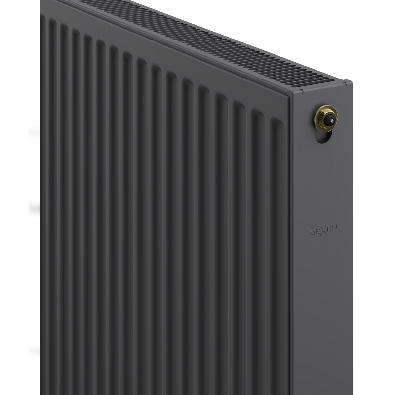 Mexen CC21 Plattenheizkörper 400 x 400 mm, mittlerer unterer Anschluss, 371 W, Anthrazit - W6C21-040-040-66