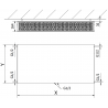 Mexen Flat CCF33 Plattenheizkörper 400 x 2000 mm, mittiger unterer Anschluss, 3163 W, weiß - W6C33F-040-200-00