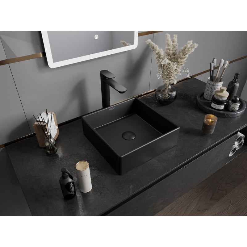Mexen Goya Aufsatzwaschbecken 35 x 35 cm, schwarz matt - 22183585