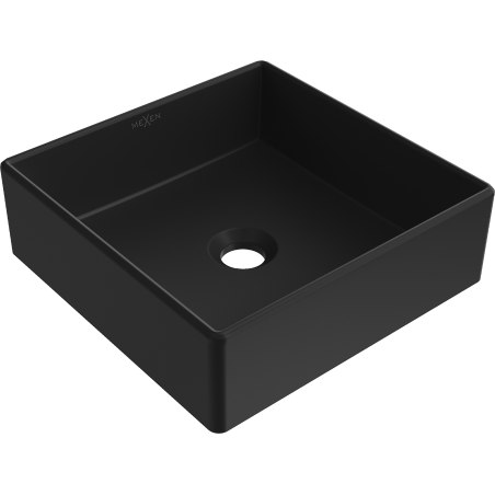 Mexen Goya Aufsatzwaschbecken 35 x 35 cm, schwarz matt - 22183585