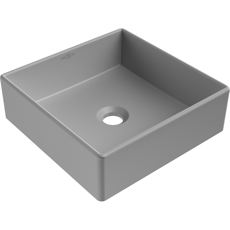 Mexen Goya Aufsatzwaschbecken 35 x 35 cm, hellgrau matt - 22183561