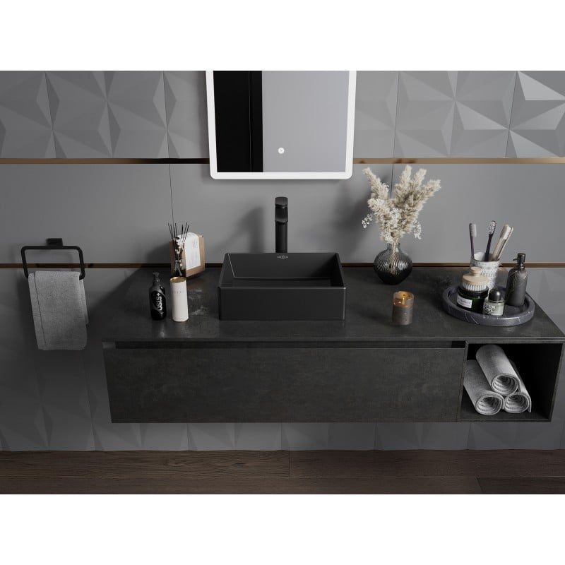 Mexen Goya Aufsatzwaschbecken 40 x 32 cm, schwarz matt - 22184085