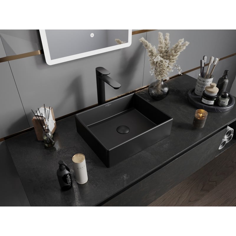 Mexen Goya Aufsatzwaschbecken 40 x 32 cm, schwarz matt - 22184085
