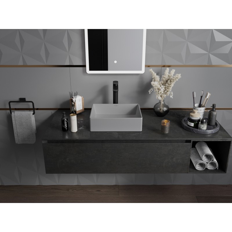 Mexen Goya Aufsatzwaschbecken 40 x 32 cm, hellgrau matt - 22184061