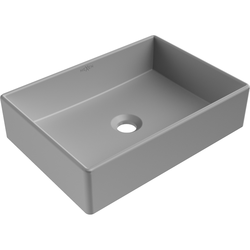 Mexen Goya Aufsatzwaschbecken 45 x 32 cm, hellgrau matt - 22184561