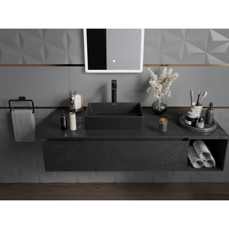 Mexen Goya Aufsatzwaschbecken 45 x 32 cm, schwarz matt - 22184585