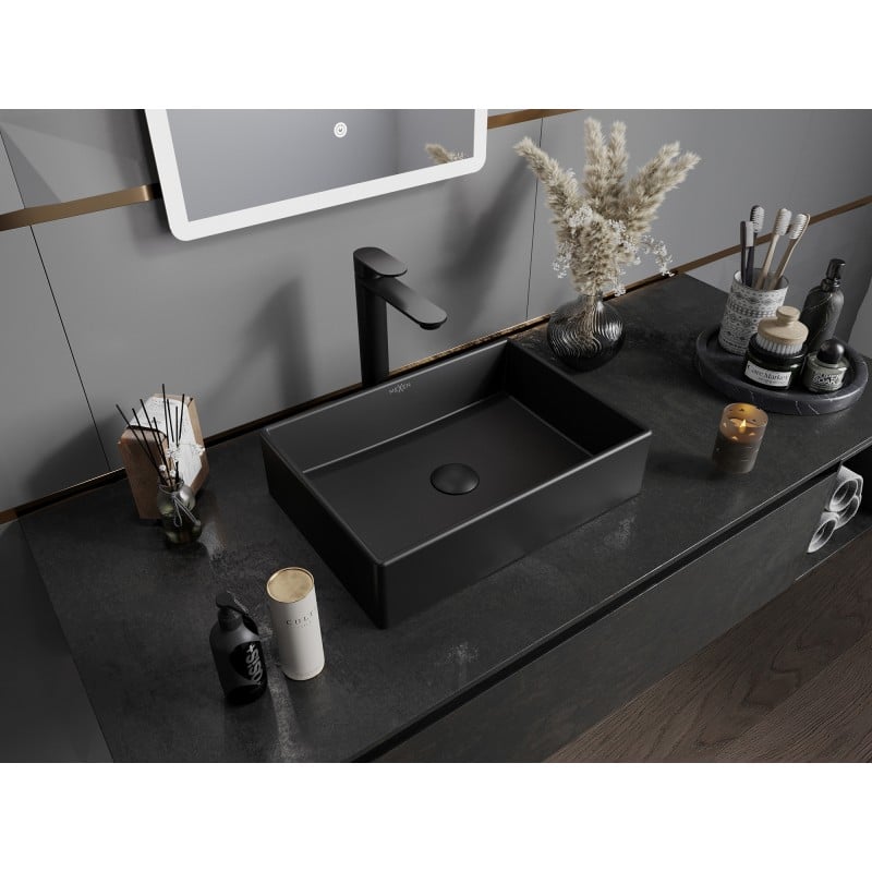 Mexen Goya Aufsatzwaschbecken 45 x 32 cm, schwarz matt - 22184585