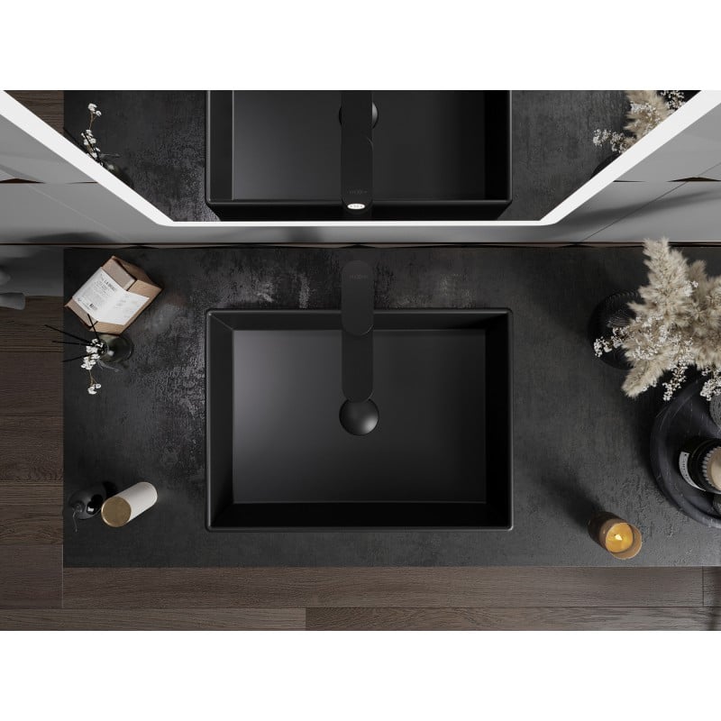 Mexen Goya Aufsatzwaschbecken 51 x 37 cm, schwarz matt - 22185085