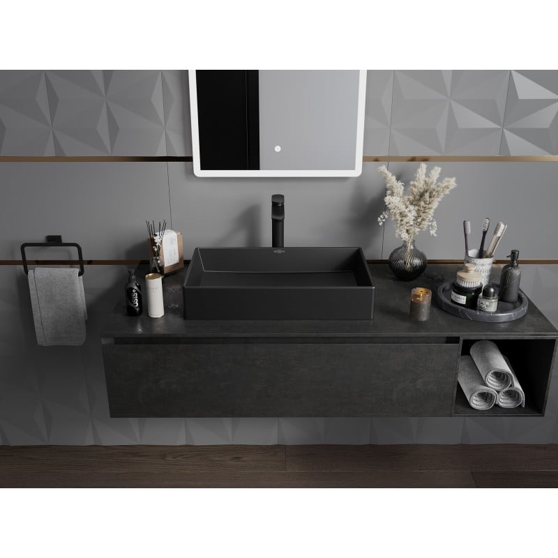 Mexen Goya Aufsatzwaschbecken 60 x 37 cm, schwarz matt- 22186085