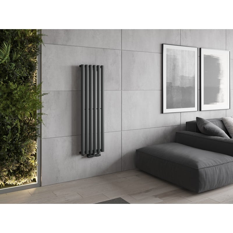 Mexen Oregon Dekorativer Heizkörper 1200 x 360 mm, 417 W, Anthrazit - W202-1200-350-00-66
