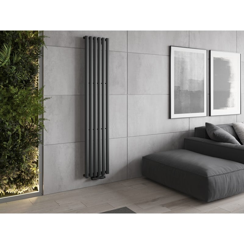 Mexen Oregon dekorativer Heizkörper 1800 x 360 mm, 604 W, anthrazit - W202-1800-350-00-66