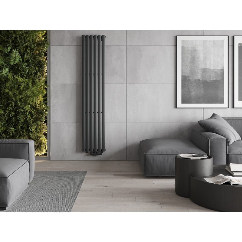 Mexen Oregon dekorativer Heizkörper 1800 x 360 mm, 604 W, anthrazit - W202-1800-350-00-66