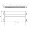 Mexen Line CCL21 Plattenheizkörper 600 x 1300 mm, mittlerer Unteranschluss, 1572 W, weiß - W6C21L-060-130-00