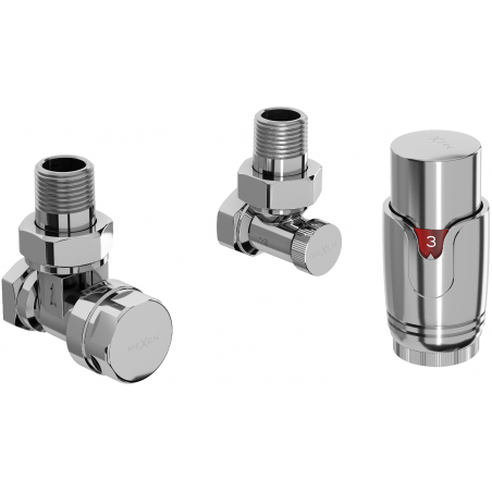 Mexen G00 Thermostat-Set, Eckventil, Chrom - W901-900-01