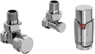 Mexen G00 Thermostat-Set, Eckventil, Chrom - W901-900-01
