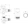 Mexen G00 Thermostat-Set, Eckventil, Chrom - W901-900-01