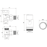 Mexen G00 Thermostat-Set, Eckform, Weiß - W901-900-20