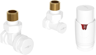Mexen G00 Thermostat-Set, Eckform, Weiß - W901-900-20