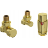 Mexen G00 Winkelthermostat-Set, gold - W901-900-50