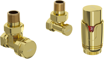 Mexen G00 Winkelthermostat-Set, gold - W901-900-50
