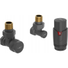 Mexen G00 Eck-Thermostat-Set, Anthrazit - W901-900-66