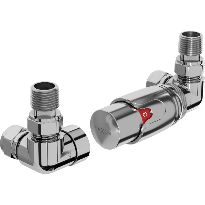 Mexen G00 Axiales Thermostat-Set, Chrom - W903-900-01