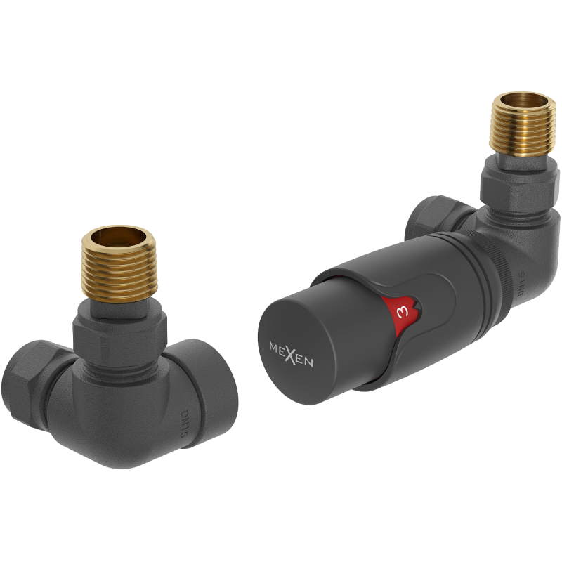 Mexen G00 Thermostat-Set, axial, anthrazit - W903-900-66