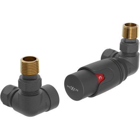 Mexen G00 Thermostat-Set, axial, anthrazit - W903-900-66
