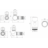 Mexen G00 Thermostat-Set, axial, schwarz - W903-900-70