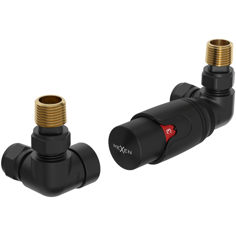 Mexen G00 Thermostat-Set, axial, schwarz - W903-900-70