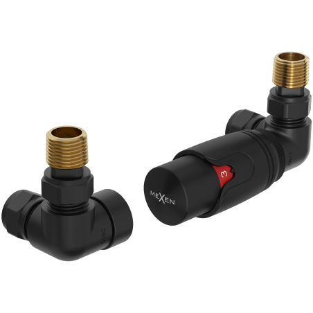 Mexen G00 axiales Thermostat-Set, schwarz - W903-900-70
