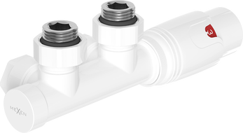 Mexen G00 Thermostat-Set, Winkel, Duplex, DN50, weiß - W907-900-20