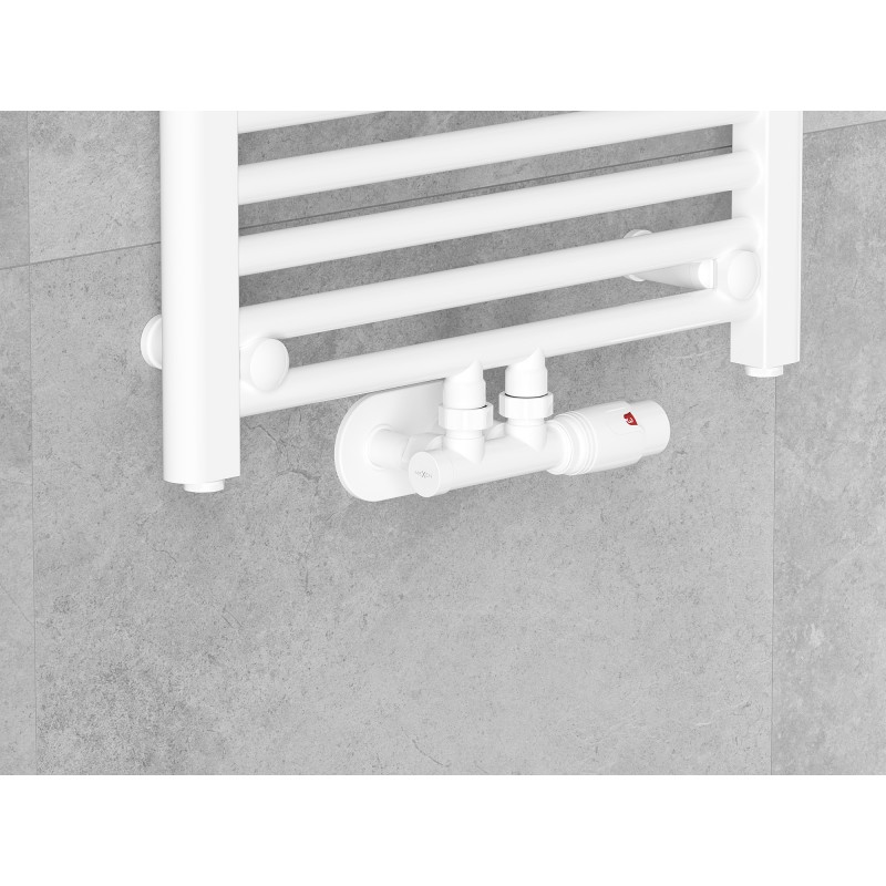 Mexen G00 Thermostat-Set, Winkel, Duplex, DN50, weiß - W907-900-20
